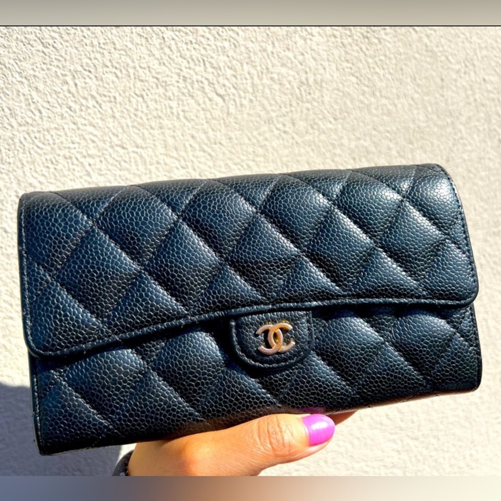 CHANEL Black Quilted Wallet